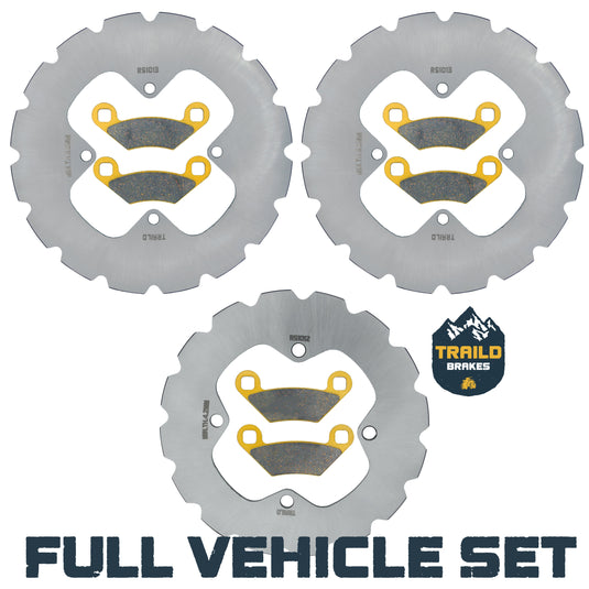 Polaris Sportsman 400/450/500/570/800 2009-2024 Ridge Rider Rotor and Pad Kit