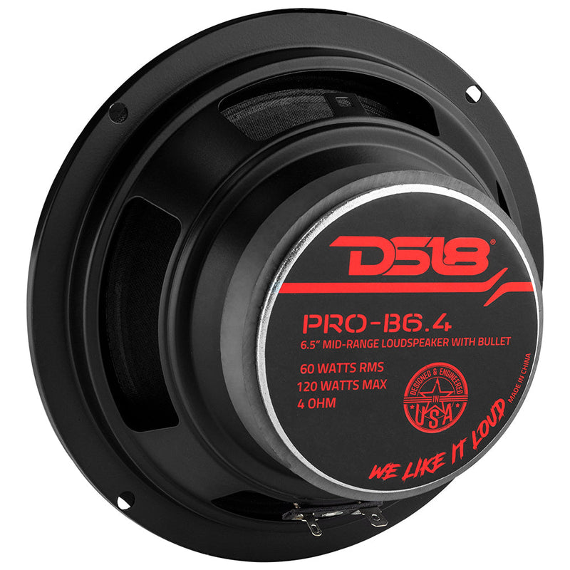 Load image into Gallery viewer, DS18 PRO-B6.4 6.5&quot; Mid-Range Car Audio Loudspeaker with Bullet 120 Watts 4-Ohm
