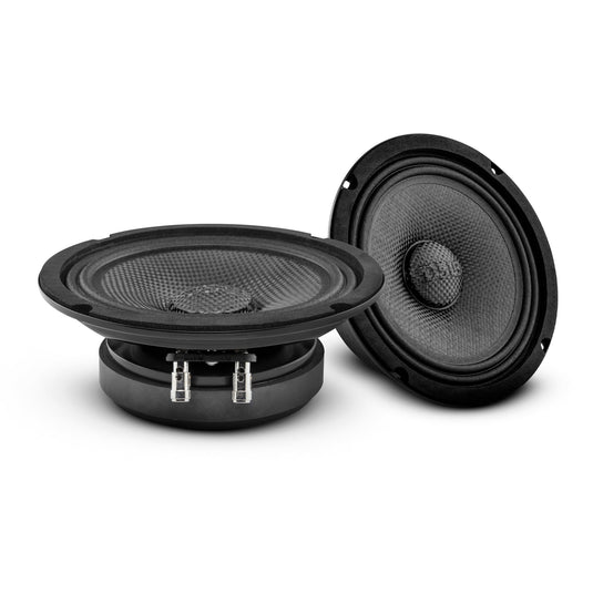 DS18 PRO 6.5” Shallow Mid-Bass Loudspeaker with Carbon Fiber Water-Resistant Cone | 250W RMS 4-Ohm