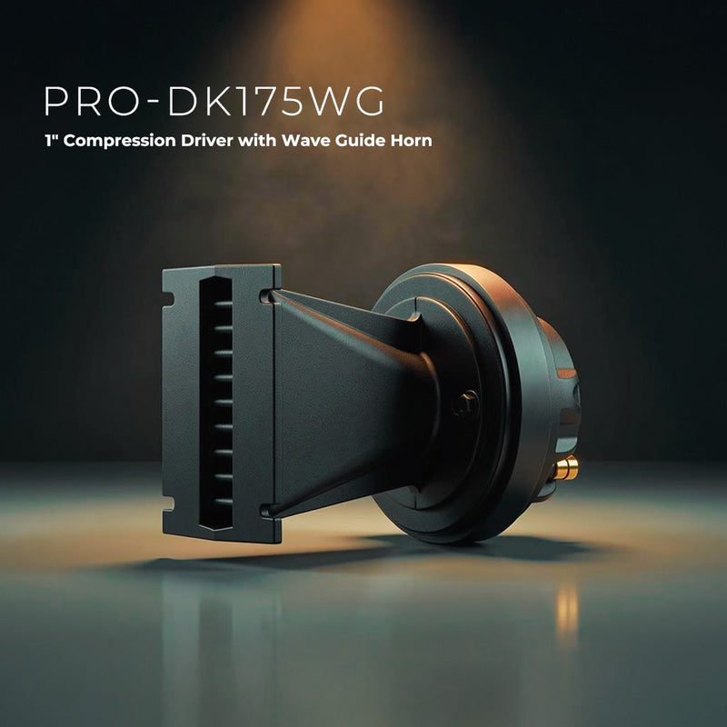 Load image into Gallery viewer, PRO-DK 1" Compression Driver with 3.5" x 4.4" Wave Guide Horn | 360W Peak 8-Ohm, Ferrite Magnet
