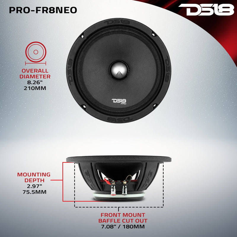 Load image into Gallery viewer, PRO 8&quot; Neodymium Full-Range Bullet Loudspeaker 250 Watts Rms 4-Ohm
