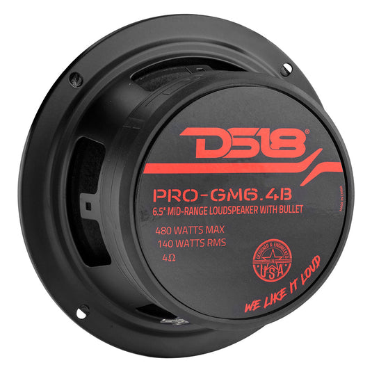 PRO 6.5" Mid-Range Loudspeaker with Bullet | 480W RMS 4-Ohm