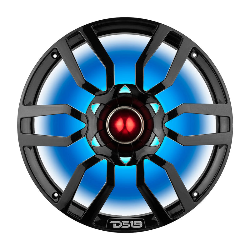 Load image into Gallery viewer, DS18 PRO-GTW10BK 10&quot; Grill with Built-in 1.75&quot; VC  Neodymium Bullet Tweeter and RGB Lights 500 Watts Black
