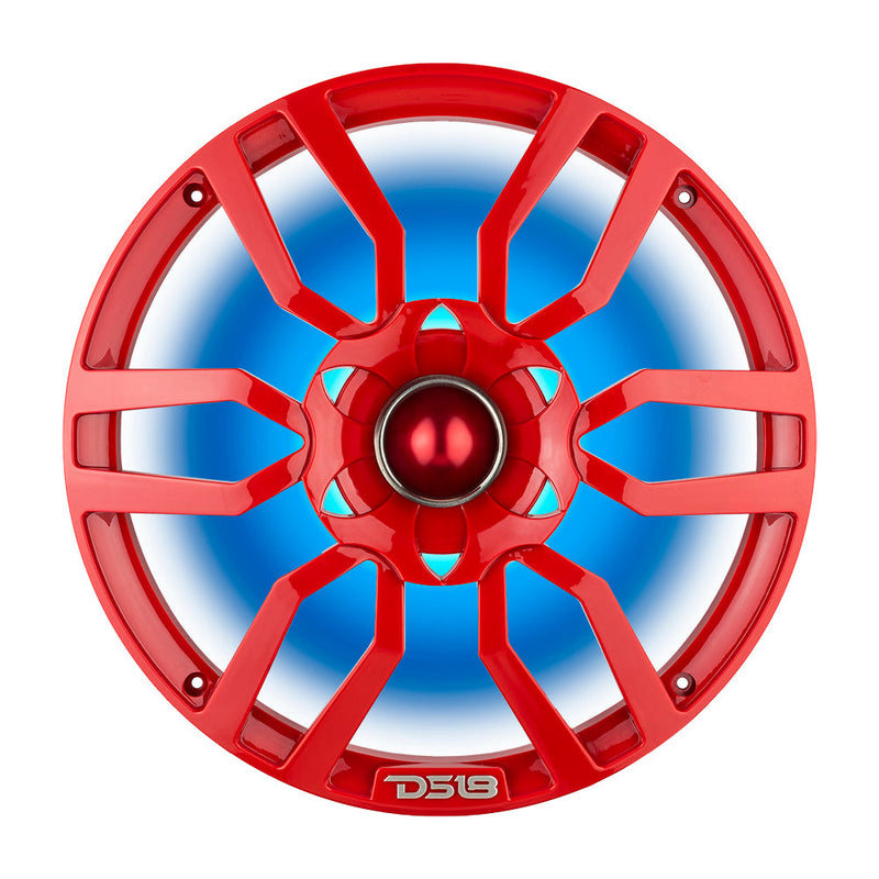 Load image into Gallery viewer, DS18 PRO-GTW10RD 10&quot; Grill with Built-in 1.75&quot; VC  Neodymium Bullet Tweeter and RGB Lights 500 Watts Red
