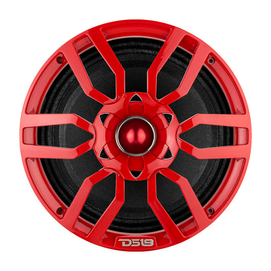 DS18 PRO-GTW10RD 10" Grill with Built-in 1.75" VC  Neodymium Bullet Tweeter and RGB Lights 500 Watts Red
