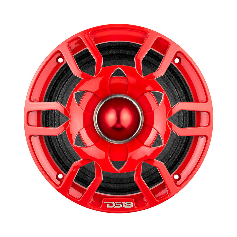 Load image into Gallery viewer, DS18 PRO-GTW6RD 6.5&quot; Grill with Built-in 1.75&quot; VC Neodymium Bullet Tweeter and RGB Lights 500 Watts Red(EACH)
