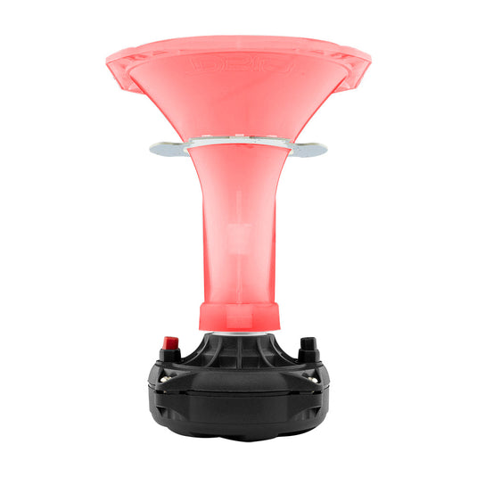 DS18 PRO-HA110CL Twist On 1" 110° 6.14" Depth Plastic Horn Clear with RGB LED Lights