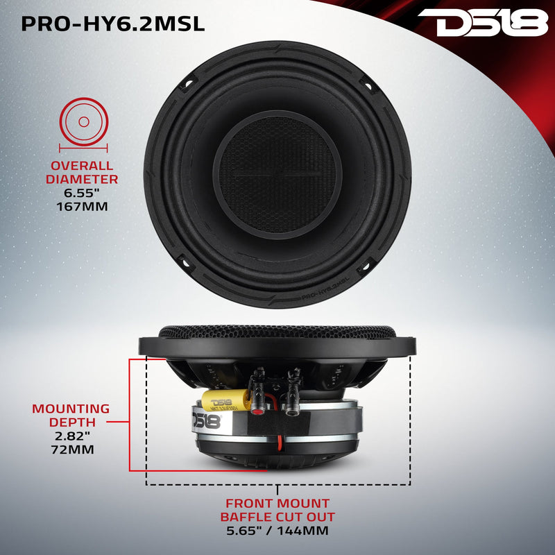 Load image into Gallery viewer, PRO 6.5" Hybrid Slim Loudspeaker with a 1" Compression Driver Horn | 150W RMS 2-Ohm
