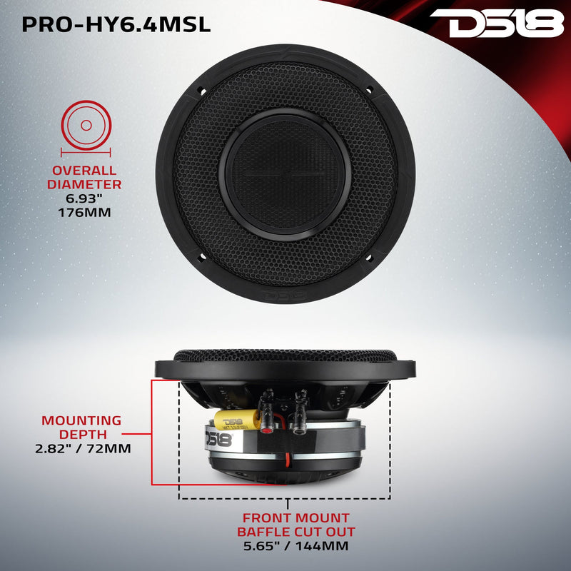 Load image into Gallery viewer, PRO 6.5" Shallow Coaxial Hybrid Mid-Range Loudspeaker with Built-in Driver | 150W RMS 4-Ohm
