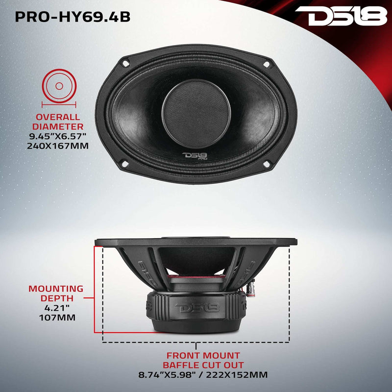 Load image into Gallery viewer, PRO 6x9&quot; Water Resistant Hybrid Mid-Range Loudspeaker with Built-in Driver 250 Watts Rms 4-Ohm - Skoutley Outdoors LLC
