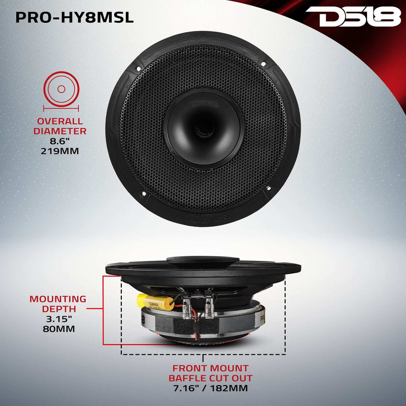 Load image into Gallery viewer, PRO 8&quot; Shallow Coaxial Hybrid Mid-Range Loudspeaker with Built-in Driver 200 Watts Rms 8-Ohm - Skoutley Outdoors LLC
