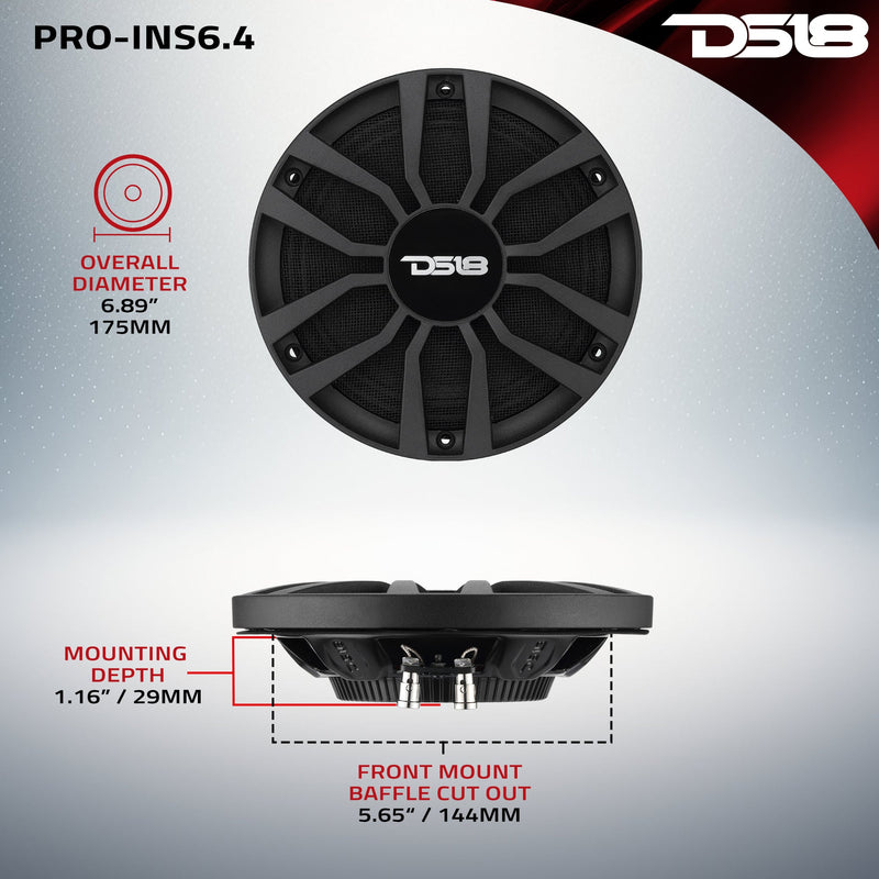 Load image into Gallery viewer, 6.5” Ultra Slim Mid-Range Loudspeaker with Neodymium Magnet | 120W RMS 4-Ohm
