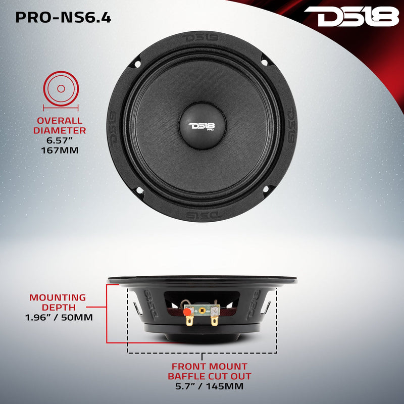 Load image into Gallery viewer, PRO 6.5&quot; Shallow Neodymium Full-Range Loudspeaker 150 Watts Rms 4-Ohm
