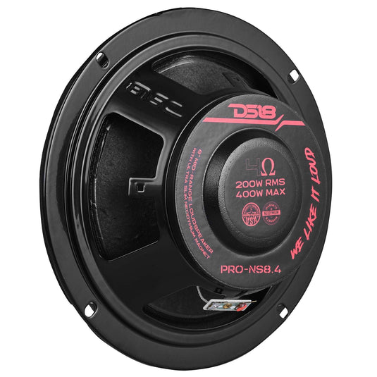 PRO 8" Shallow Neodymium Full-Range Loudspeaker 200 Watts Rms 4-Ohm - Skoutley Outdoors LLC