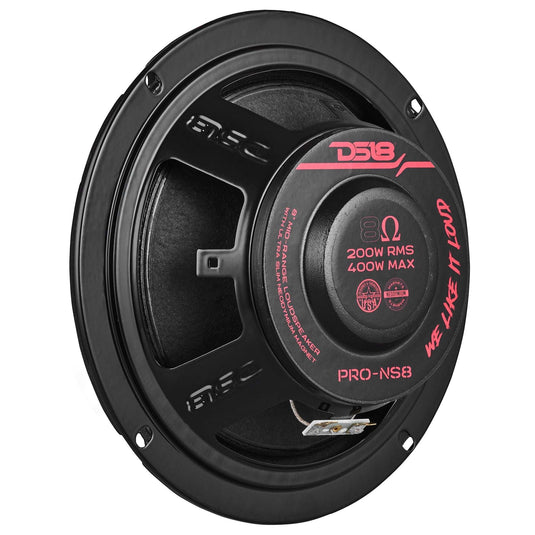 PRO 8" Shallow Neodymium Full-Range Loudspeaker 200 Watts Rms 8-Ohm - Skoutley Outdoors LLC