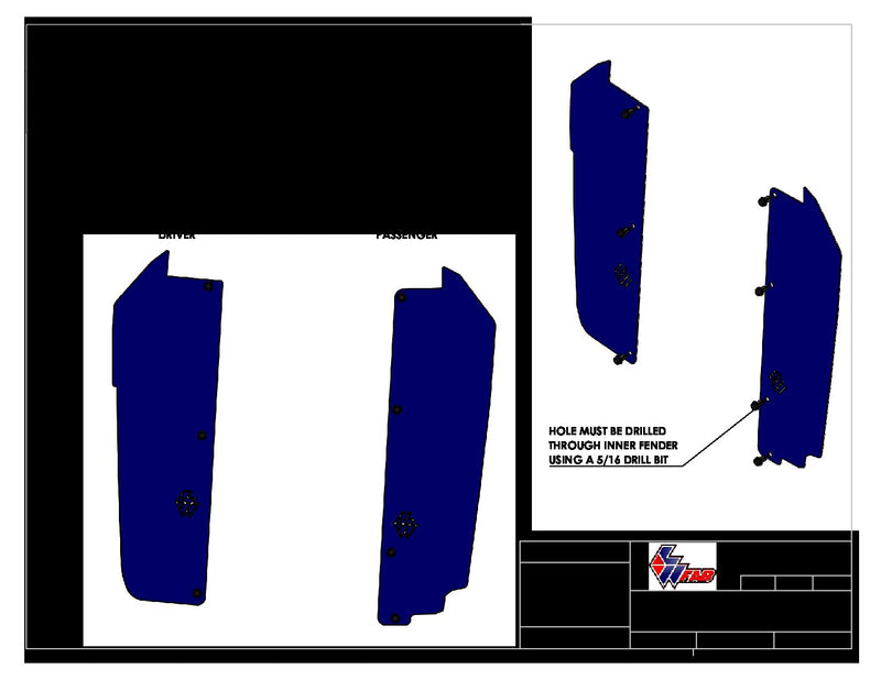 Load image into Gallery viewer, L&amp;W Rear Inner Fender Mud Guard- PRO R
