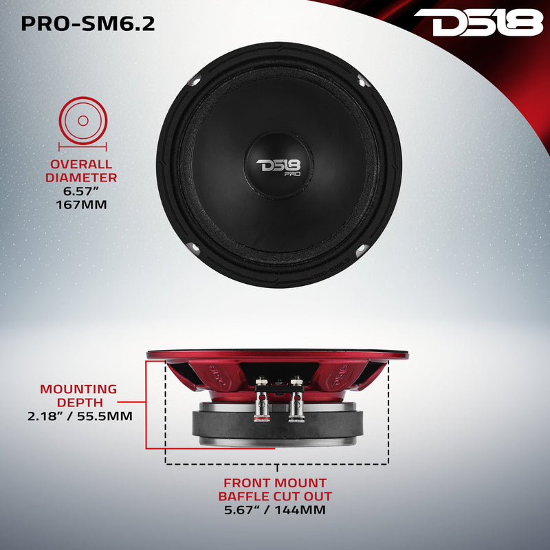 Load image into Gallery viewer, PRO 6.5" Slim Mid-Range Loudspeaker with Water-Resistant Cone | 200W RMS 2-Ohm

