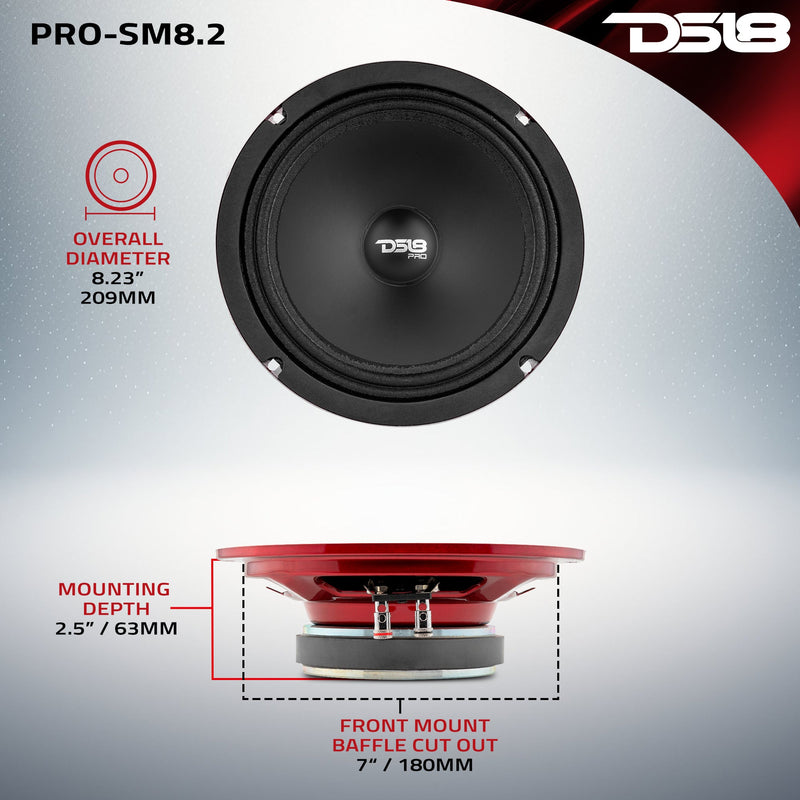Load image into Gallery viewer, PRO 8&quot; Shallow Water-Resistant Mid-Range Loudspeaker | 250W RMS 2-Ohm
