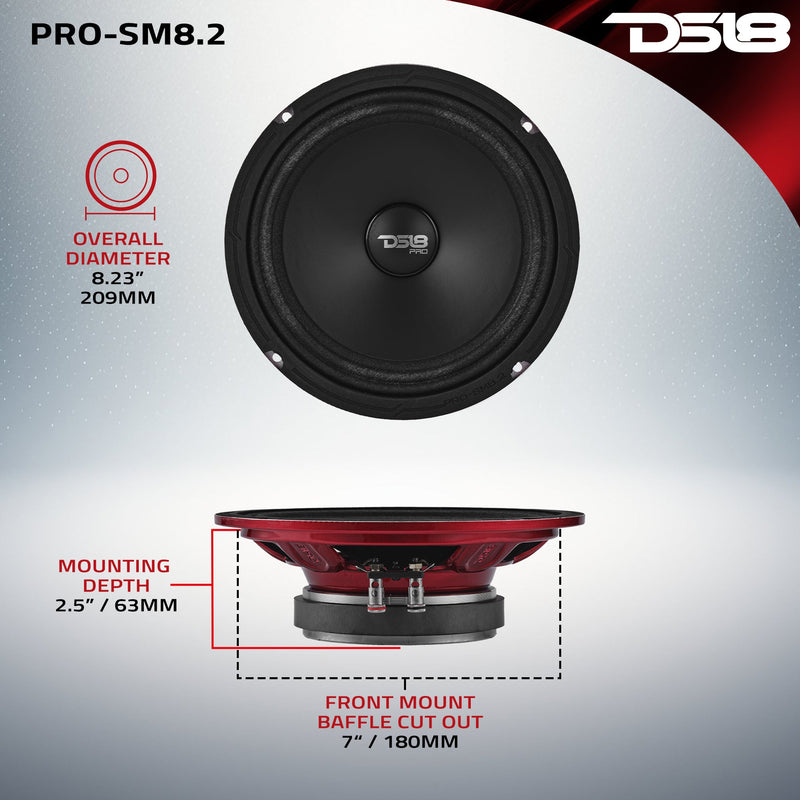 Load image into Gallery viewer, PRO 8" Slim Water-Resistant Mid-Range Loudspeaker | 250W RMS 2-Ohm
