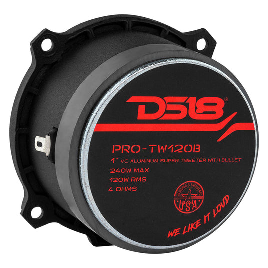 3” PRO Aluminum Super Bullet Tweeter – 240 Watts with Built in Crossover