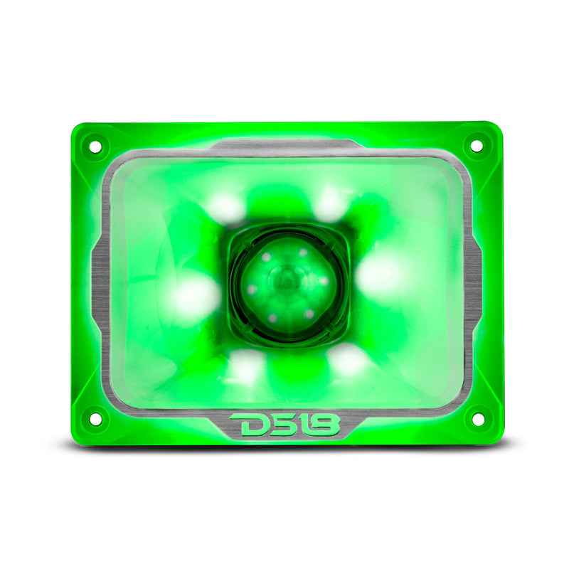 Load image into Gallery viewer, 4&quot; x 5.35&quot; Super Bullet Tweeter 250 Watts 1.5&quot; Aluminum 4-Ohm Vc with RGB LED Lights
