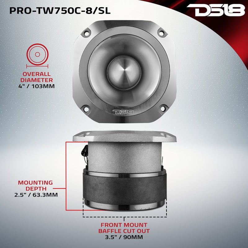Load image into Gallery viewer, 4&quot; Super Bullet Tweeter with 1.5&quot; Titanium Voice Coil and Oversized Ferrite Magnet 200 Watts 8-Ohm
