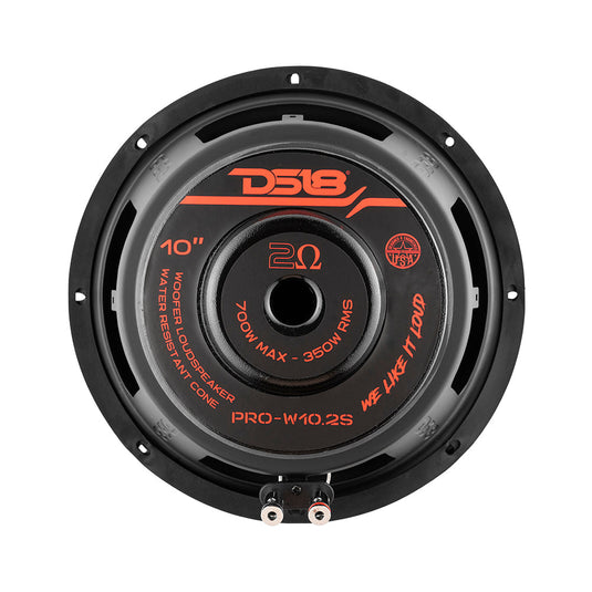 PRO 10" Water Resistant Woofer 350 Watts Rms 2-Ohm SVC