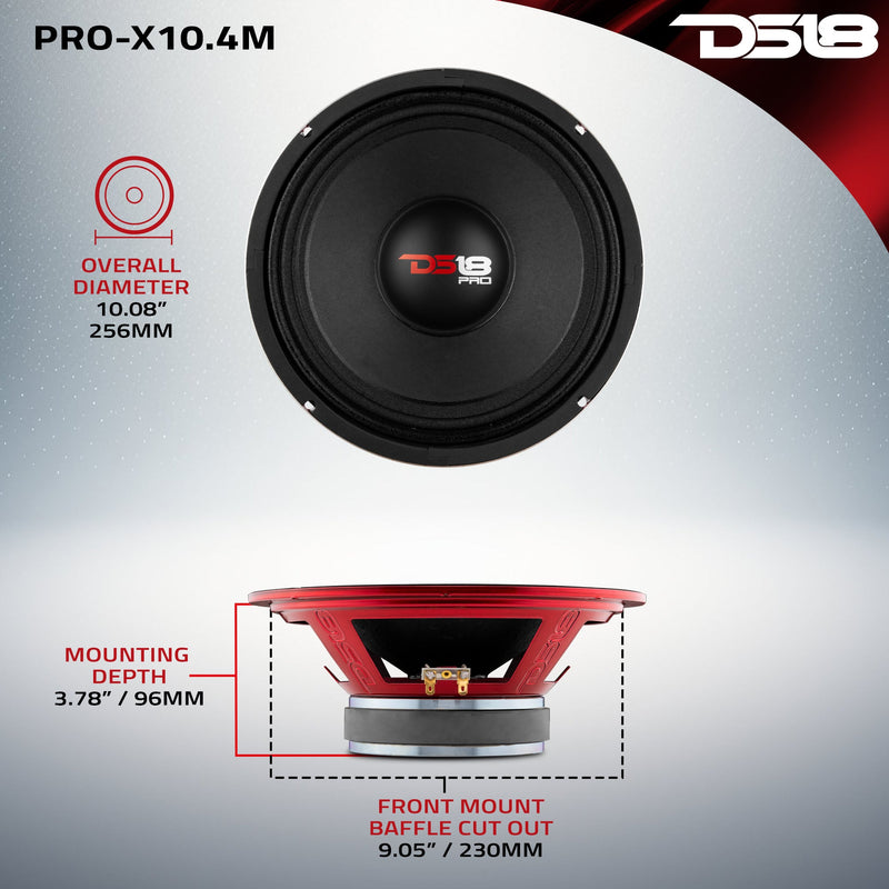 Load image into Gallery viewer, PRO-X 10&quot; Mid-Range Loudspeaker 300 Watts Rms 4-Ohm
