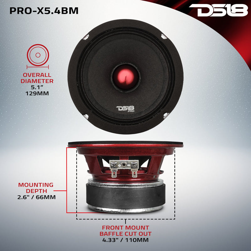 Load image into Gallery viewer, PRO-X 5.25&quot; Mid-Range Loudspeaker with Bullet | 150W RMS 4-Ohm
