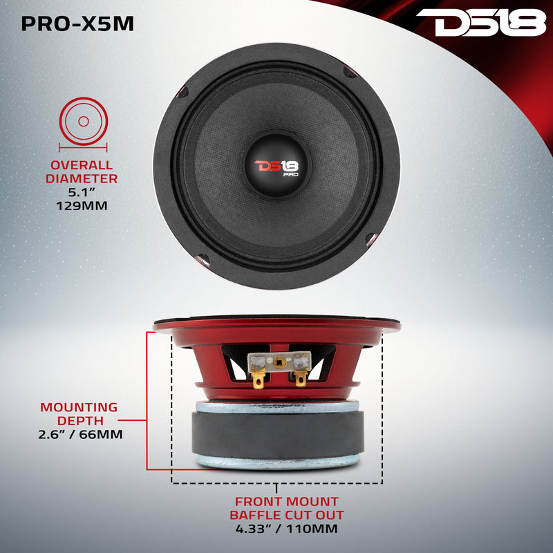 Load image into Gallery viewer, PRO-X 5.25&quot; Mid-Range Loudspeaker 150 Watts Rms 8-Ohm
