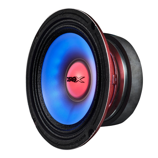 6.5" Mid-Range Loudspeaker with Dual RGB LED For Cone & Dust Cap 250 Watts 4-Ohm
