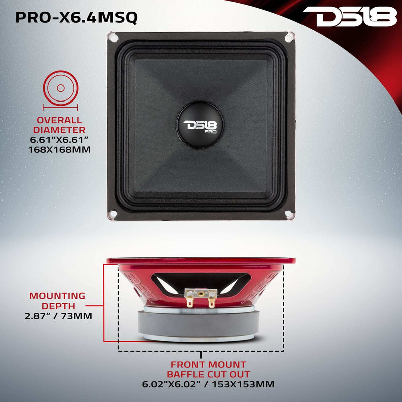 Load image into Gallery viewer, PRO 6.5&quot; Square Midrange Loudspeaker 450 Watts 4-ohm - Skoutley Outdoors LLC
