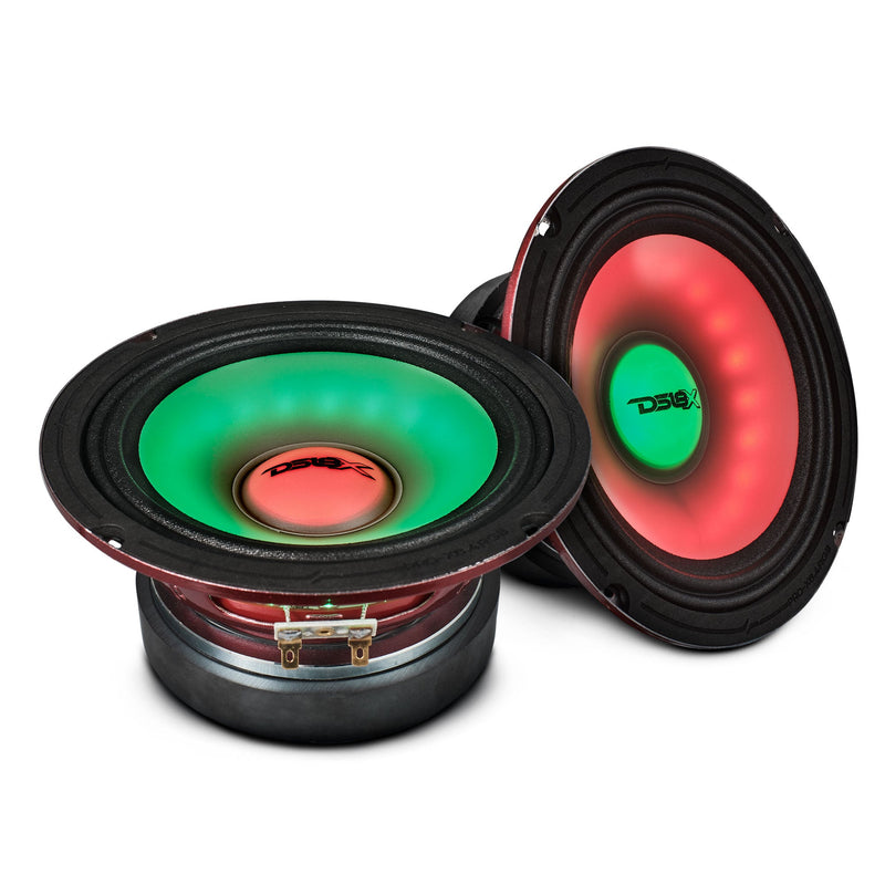 Load image into Gallery viewer, 6.5&quot; Mid-Range Loudspeaker with Dual RGB LED For Cone &amp; Dust Cap 250 Watts 4-Ohm
