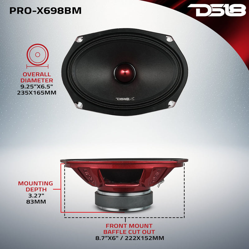 Load image into Gallery viewer, PRO-X 6X9" Mid-Range Bullet Loudspeaker | 200W RMS 8-Ohm
