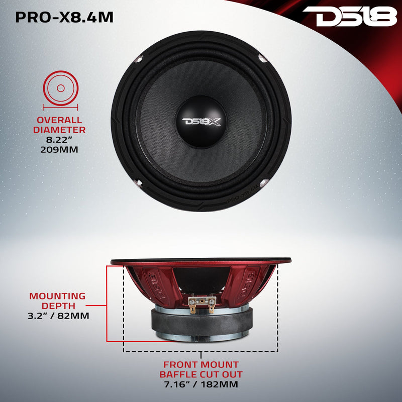 Load image into Gallery viewer, PRO-X 8&quot; Mid-Range Loudspeaker 275 Watts Rms 4-Ohm
