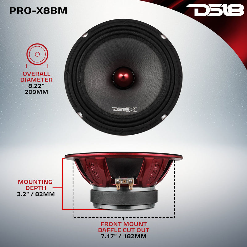 Load image into Gallery viewer, PRO-X 8&quot; Mid-Range Bullet Loudspeaker | 275W RMS 8-Ohm
