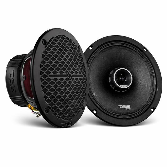 PRO-ZT 8" Coaxial Mid-Range Loudspeaker with Water Resistant Cone Built-in Bullet Tweeter and Grill 275 Watts Rms 4-Ohm (2 Speakers)