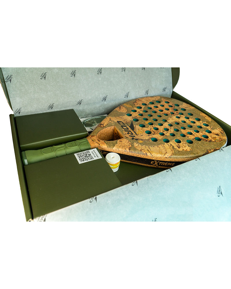 Load image into Gallery viewer, Cork Padel Racket Extreme Green + FREE Thermobag
