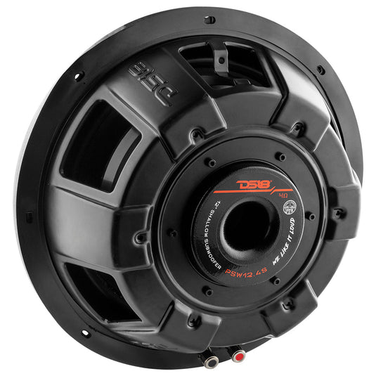 PS Shallow-Mount Water Resistant 12" Subwoofer | 600W RMS SVC 4-Ohm