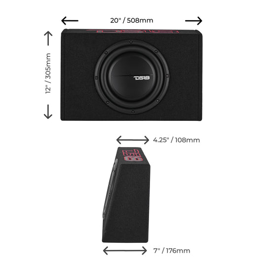 10” Shallow Subwoofer Enclosure for Pickup Trucks