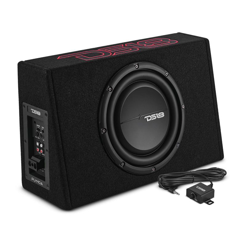 Load image into Gallery viewer, 10” Amplified Shallow Subwoofer Enclosure for Pickup Trucks
