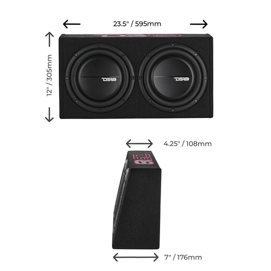 Loaded 10” Subwoofer + Passive Radiator Enclosure for Pickup Trucks