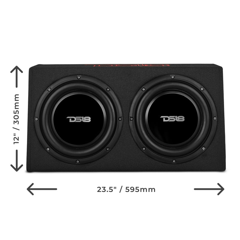 Load image into Gallery viewer, 10&quot; Active Subwoofer Shallow Enclosure with 10&quot; Passive Subwoofer For Pickup Trucks
