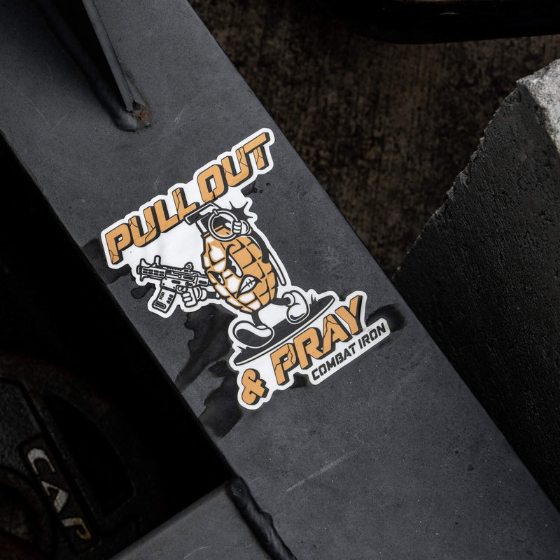 Load image into Gallery viewer, Pull Out &amp; Pray Grenade Decal
