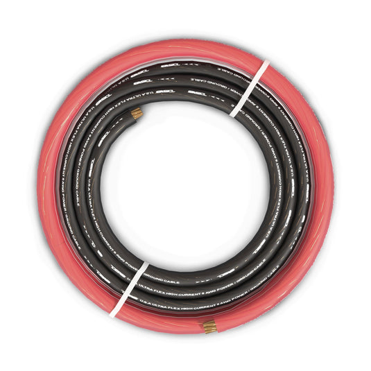 DS18 PW-8GA-5BK/20RD 8-GA Ultra Flex CCA Ground Power Cable 5 Ft Black and 20 Ft Red Kit