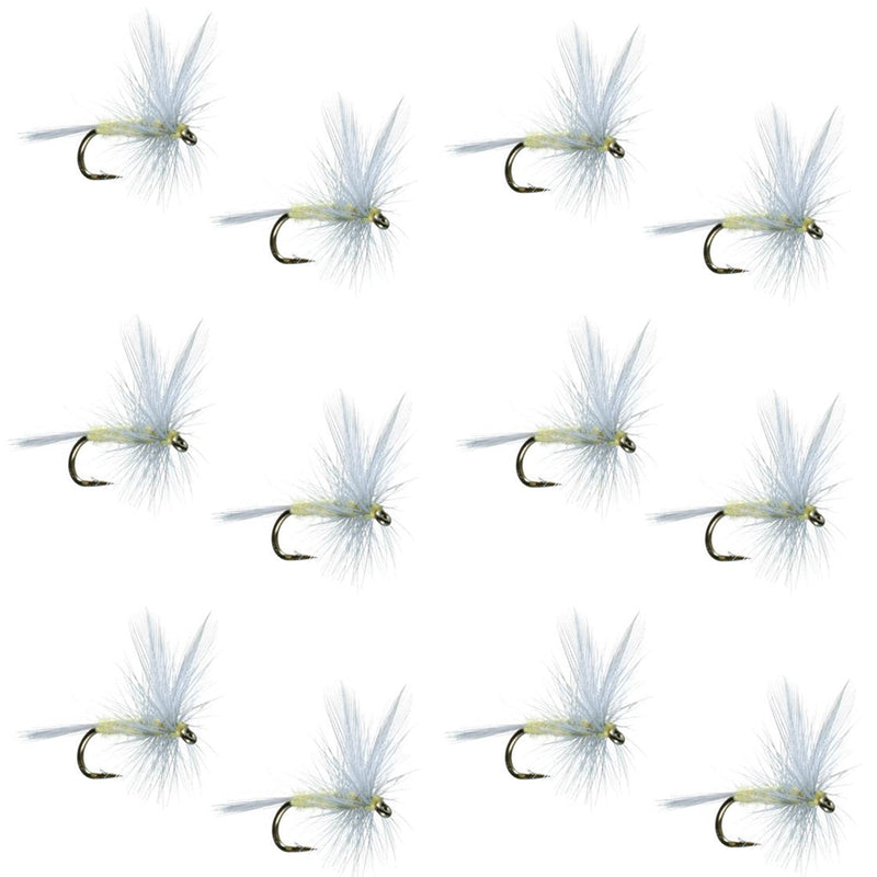 Load image into Gallery viewer, Pale Morning Dun PMD Classic Dry Fly - 1 Dozen Flies Hook Size 14
