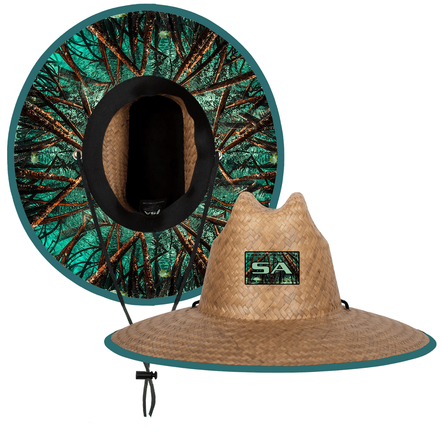 Palms Under Brim Straw Hat