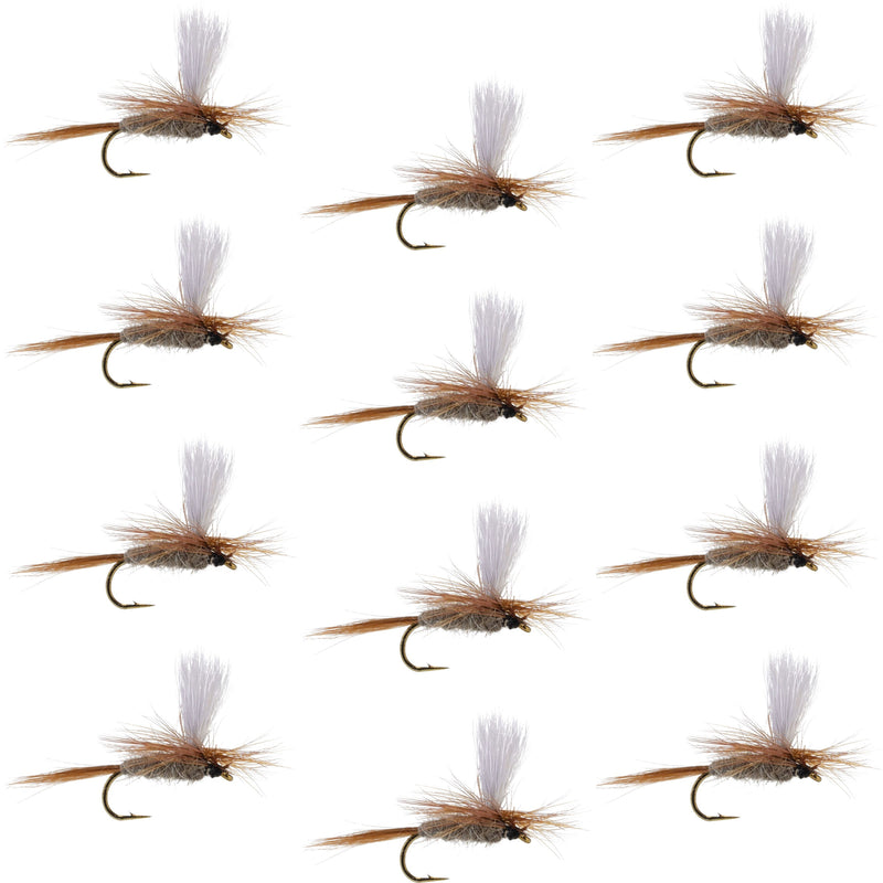 Load image into Gallery viewer, Hares Ear Parachute Classic Dry Fly - 12 Flies Hook Size 12
