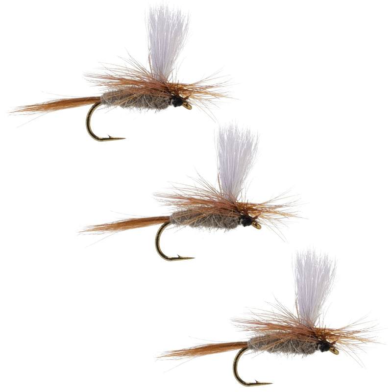 Load image into Gallery viewer, 3 Pack Hares Ear Parachute Classic Dry Fly - Hook Size 14
