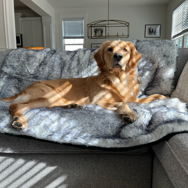 Load image into Gallery viewer, PupProtector™ Luxe Waterproof Faux Fur Blanket - Ultra Plush Arctic Fox
